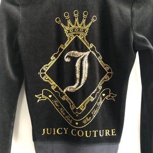 Juicy Couture Black Bling Velour Hoodie